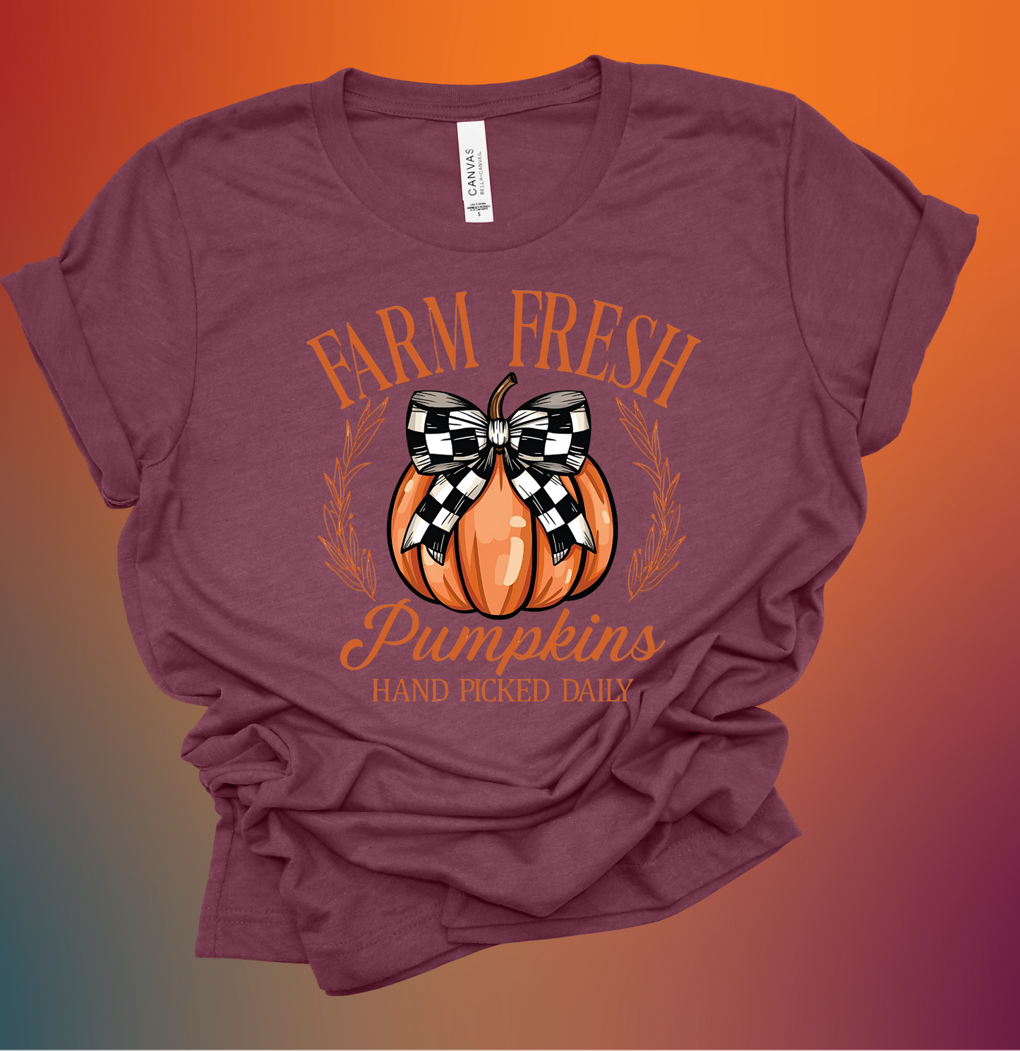 Checkered Fresh Pumpkin
